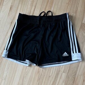 Adidas Women's Black and White Athletic Shorts